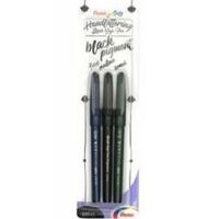 Sign-Brush-Pen-Set schwarz, 3 Strichstärken von Pentel  