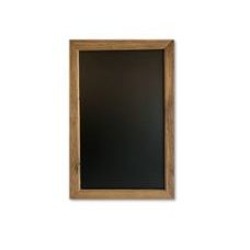 Kreidetafel 90x190cm<br>Tafel aus CDF, Rahmen aus Altholz, braun, Vintage-Optik  