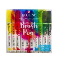 Brushpen-Set, 10 Brilliant-Farben von Ecoline  
