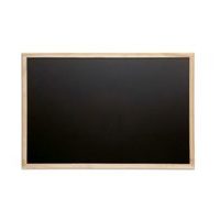 Kreidetafel 40x30cm <br>Tafel aus Kunststoff, Holzrahmen hellbraun   