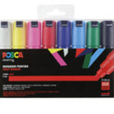 Kreidemarker-Set Posca 8K,<br> 8 Stück, diverse Farben, 8mm, wasserresistent