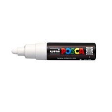 Kreidemarker Posca 7M,<br> weiss, 5mm, wasserresistent 