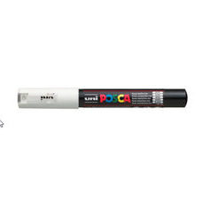 Kreidemarker Posca 1M,<br> weiss, 0.7-1mm, wasserresistent 
