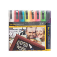 Kreidemarker Securit M, <br> 8er-Farbset, 2-6mm, nicht wasserresistent 