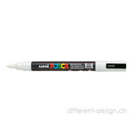 Kreidemarker Posca 3M,<br> weiss, 0.9-1.3mm, wasserresistent 
