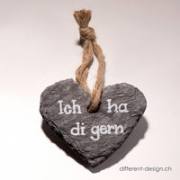 Schieferherz Ø 8cm  