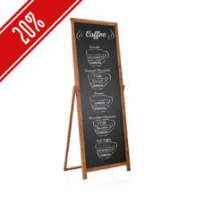 Kundenstopper 52x155cm<br> Holzrahmen Buche 