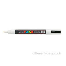 Kreidemarker Posca 3M,<br> weiss, 0.9-1.3mm, wasserresistent 
